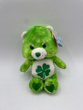 New Care Bears Good Luck Bear 2003 Tie Dye Special Edition 8" Plush Green Tags