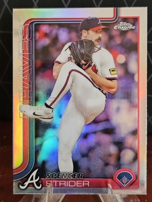 2025 TOPPS CHROME BASEBALL REFRACTOR SPENCER STRIDER