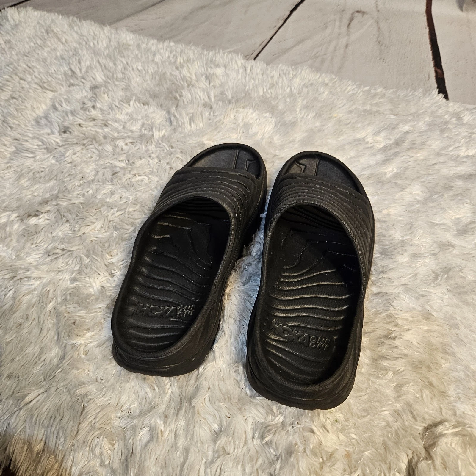 HOKA ONE ONE Sandali Hoka One Unisex Ora Recovery Slide Comfort Taglia (M8 W10) NERI USATI IN OTTIME CONDIZIONI