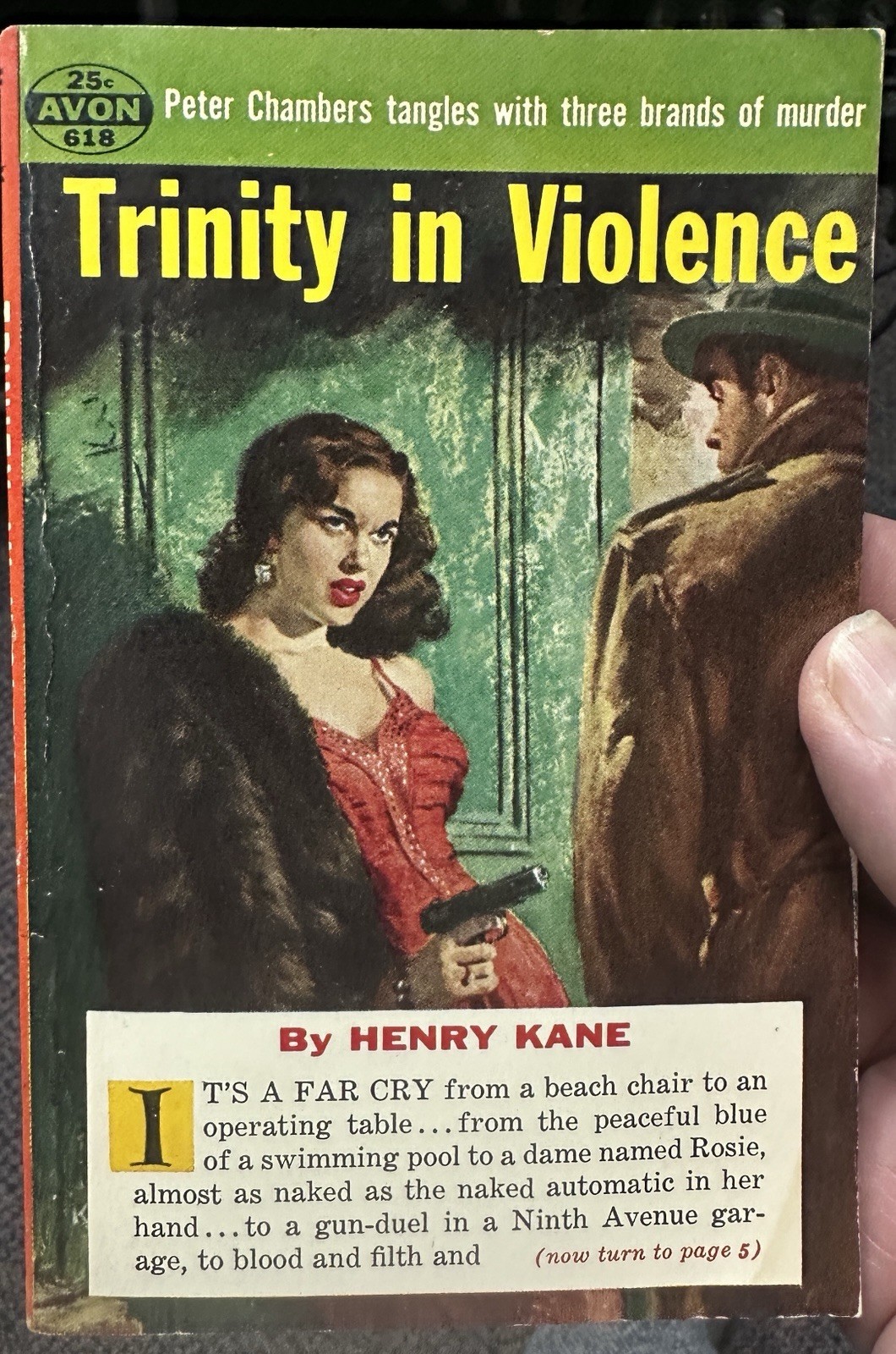 Trinity In Violence Henry Kane Avon 1955