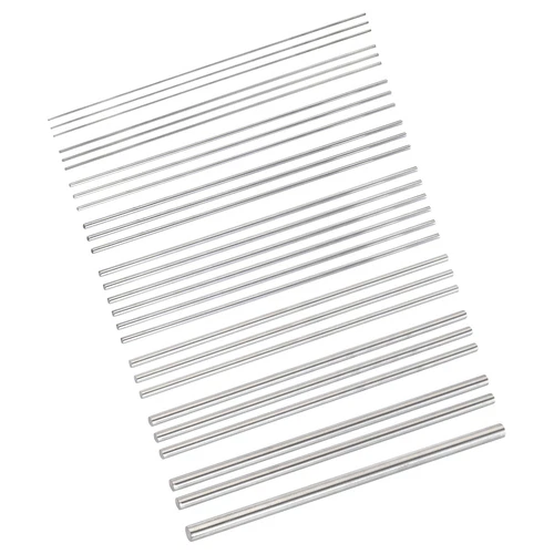 27pcs Round Rods 1/1.5/2/2.5/3/4/5/6/8mm Diameter 150mm Solid Shaft Rods