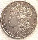1891 P Morgan circulated and in great shape good luster free ship Sigma test+