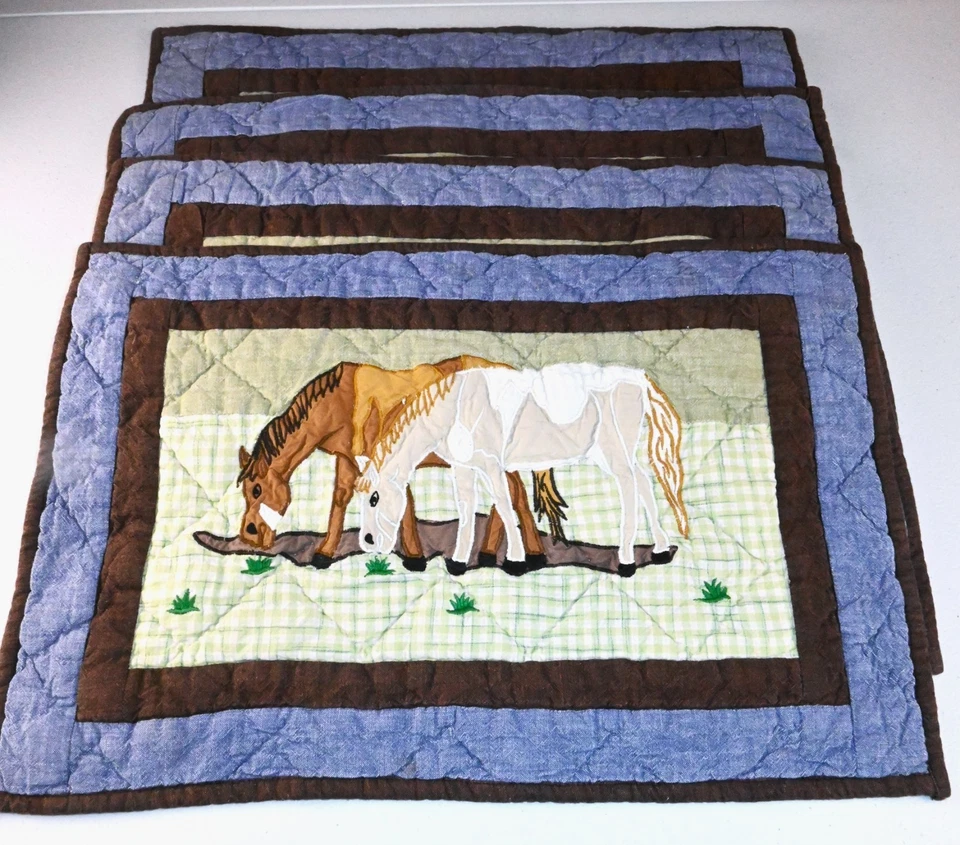 Patch Magic "Horse Friends by Patch Magic Group Inc. 18 x 12 set 4 Placemats  - Image 2 of 4