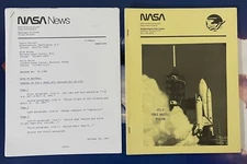 STS-2 NASA RELEASED ORIGINAL SPACE SHUTTLE MISSION YELLOW COVER PRESS & ADDENDUM