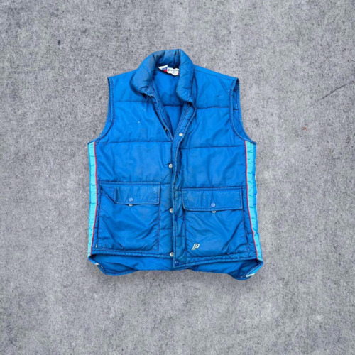 Vintage 1980's Blue Polaris Puffer Vest Large L R… - image 1