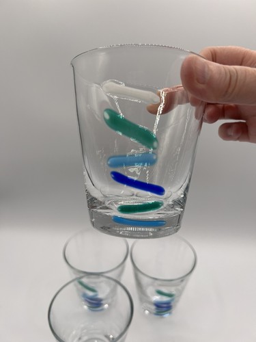 Artglass Fused Glass Highball Cocktail Glasses, Set Of 4 - Picture 2 of 6
