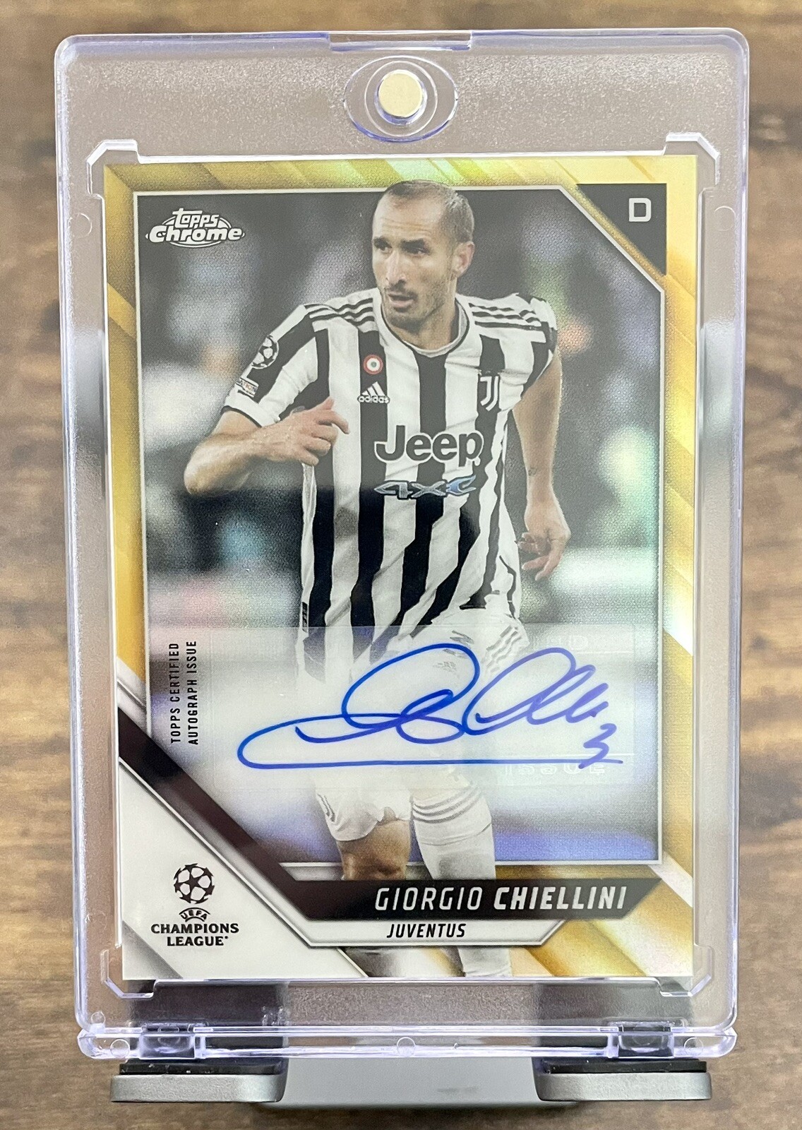 2021-22 Topps Chrome UEFA Giorgio Chiellini 48/50 Gold Refractor Auto #CA-GC SSP