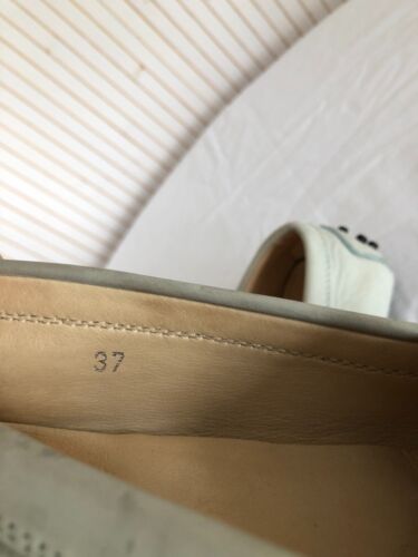 Mocassins souples Tod's à picots cuir gris/vert très pâle P.37 Italien - Imagen 10 de 12