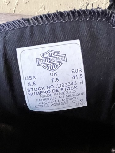 Harley-Davidson Baxter Sneakers Black Orange Mens 8.5 High Top Shoes D93343 - Picture 12 of 12