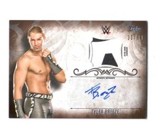 WWE Tyler Breeze 2016 Topps Undisputed Bronze Autograph Relic Card SN 30 of 99