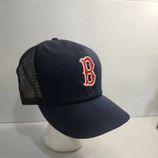 Vintage Boston Red Sox Plain Logo Mesh Snapback Hat Cap Annco American Needle