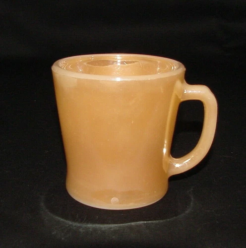 VINTAGE Fire King Peach Lustre D-Handled Coffee Mug!