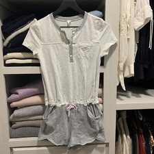 Ivivva Lululemon Jump All In Short Sleeve Short One Piece Romper Gray Girls 14