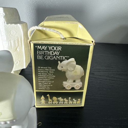 1985 Precious Moments 15970 4 Year Old Elephant "May Your Birthday Be Gigantic" - Picture 3 of 9