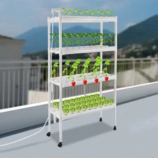 Hydroponic Grow Kit Hydroponics System 108Plant Sites 4 Layers 12 Pipes
