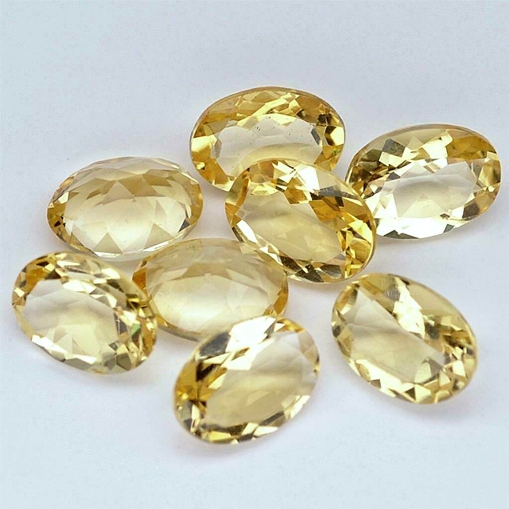 Lot De Citrines Naturelles Ovale Facettées 9x7mm - Calibrées, Parfaites Pour La Création !