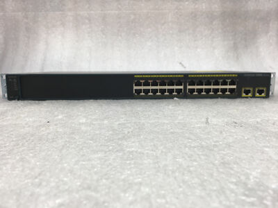Cisco Catalyst WS-C2960-24TT-L 24 Port 2 Gigabit RJ45 Network Switch V03