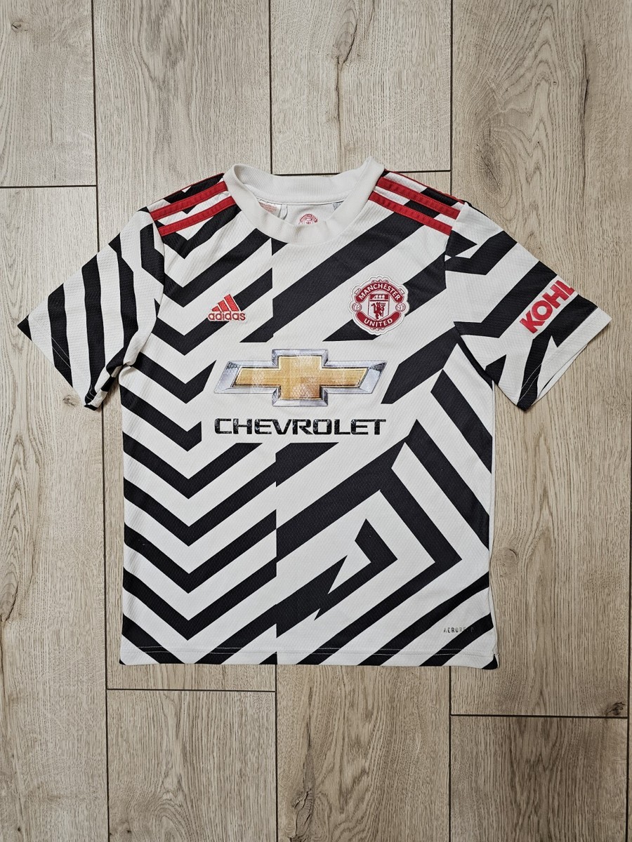 MANCHESTER UNITED 2020 2021 THIRD FOOTBALL SOCCER JERSEY BOYS 11-12Y 152c  ADIDAS