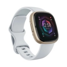 Image of Fitbit Sense 2 Smartwatch Activity Trackers Health Blue Mist/Soft Gold Aluminum