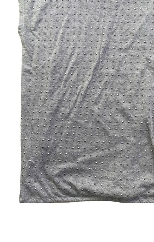 Talbots Womens Gray Sparkle Polka Dot Blouse Size Small P Petites Elastic Bottom - Picture 2 of 9