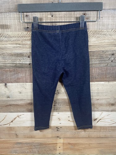 Wonder Kids Blue Solid Girls Sz 4T Leggings Denim Pattern Stretch Pants Bottoms - Picture 3 of 3