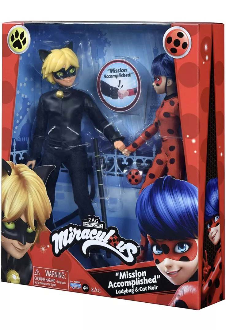 Pack 2 Bonecas Ladybug e Cat Noir – CreativeToys