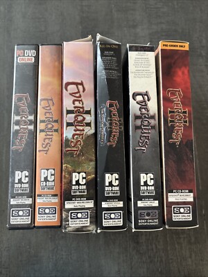 Everquest 2 Small Box Lot of 6 Expansion Shadow Odyssey Rise Of Kunark Kingdom