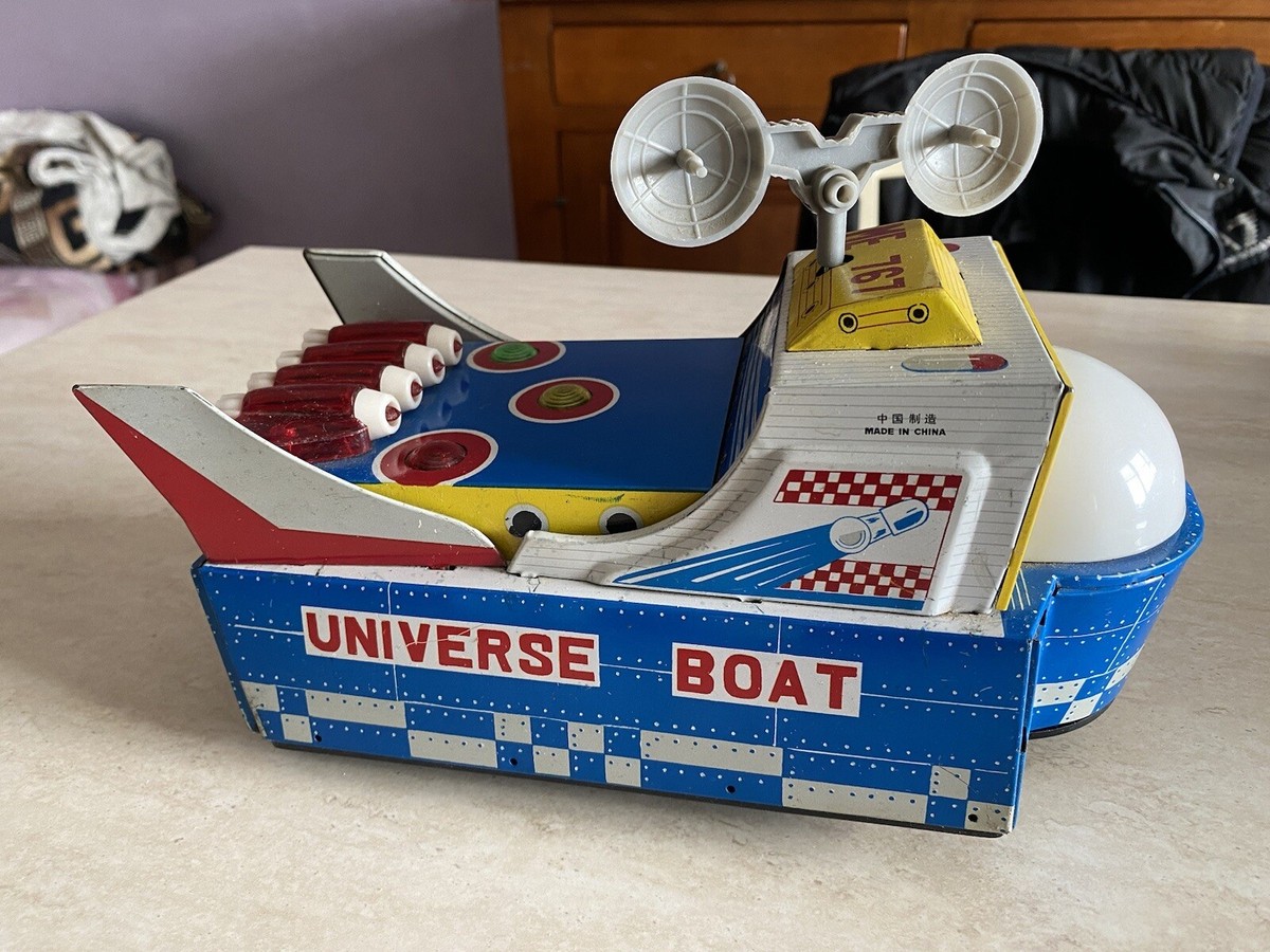 Universe boat Gyro Action in latta 25 cm funzionante anni 60 da