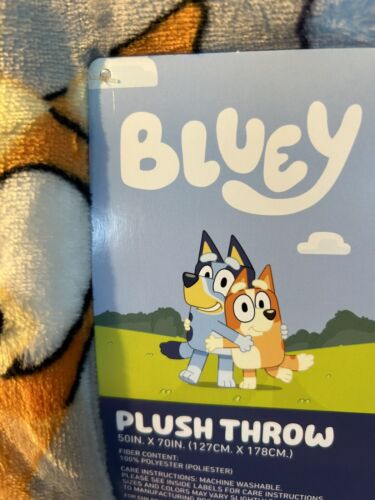 Bluey Halloween Pumpkin Plush Throw Blanket NEW - Picture 3 of 3