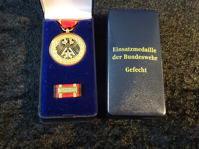 (S1-155) Bundeswehr BW operational medal order battle in case with inscription!!
