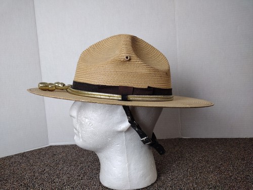 Stratton-Park Ranger Style, Straw Hat SZ 7 w/ Strap, Self Forming, made in USA - Picture 5 of 13