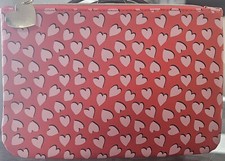 New Ipsy Glam Bag Hearts, Metal Zipper, Valentine's Makeup Bag Only