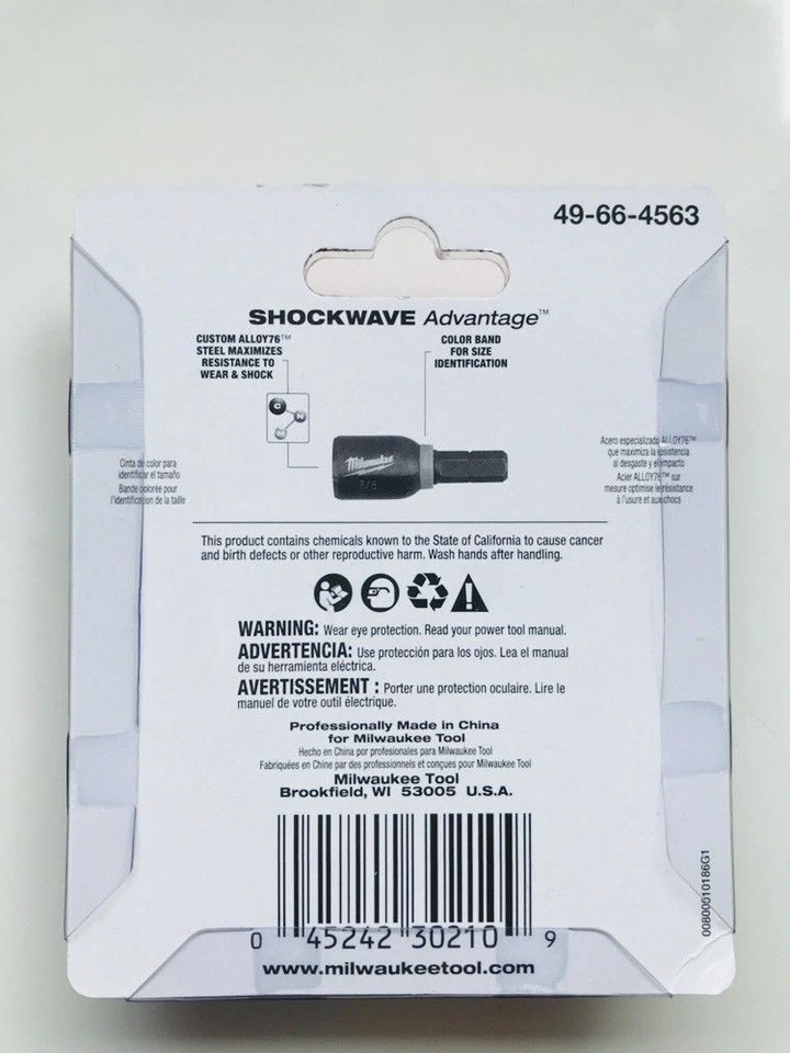 Milwaukee 49-66-4563 SHOCKWAVE Insert Nut Driver Set (5 PC) - Image 2 of 3