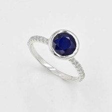 Natural Blue Sapphire Women Statement Ring gift for her valentine day gifts