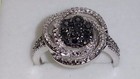 Kims Jewelers Sterling Silver Smoke/Black Diamond Spiral Ring (7, 7.25, 7.5, 8) — photo 1