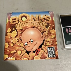 Bonk's Adventure - TurboGrafx-16 TG-16 Hi Card Game With Manual - TESTED -