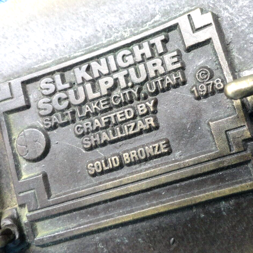 Pheasant Belt Buckle Bird Hunter Sportsman Bronze Vtg 70s SL Knight .TAZ577 - Picture 4 of 8