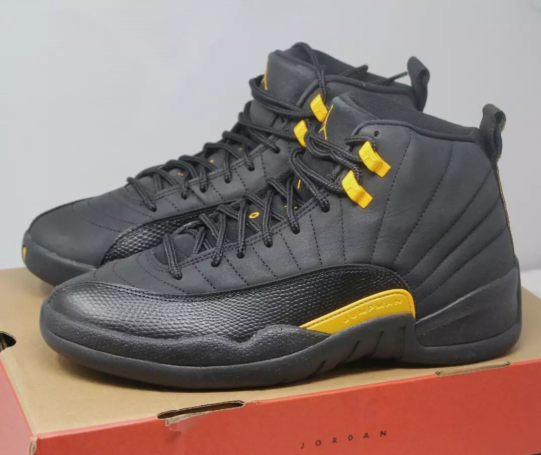 Nike Air Jordan 12 Retro Black Taxi 2022 Men’s Size 14 Yellow CT8013-071