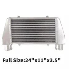 Aluminum Intercooler 2.5 inch 24"Universal Tube & Fin Top Mount Fmic