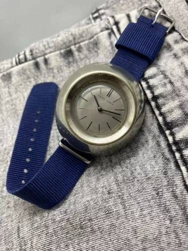 RELOJ PULSERA VINTAGE PIERRE CARDIN DE JAEGER LE COULTRE ESPACE CRATERDOME RARO AÑOS 70