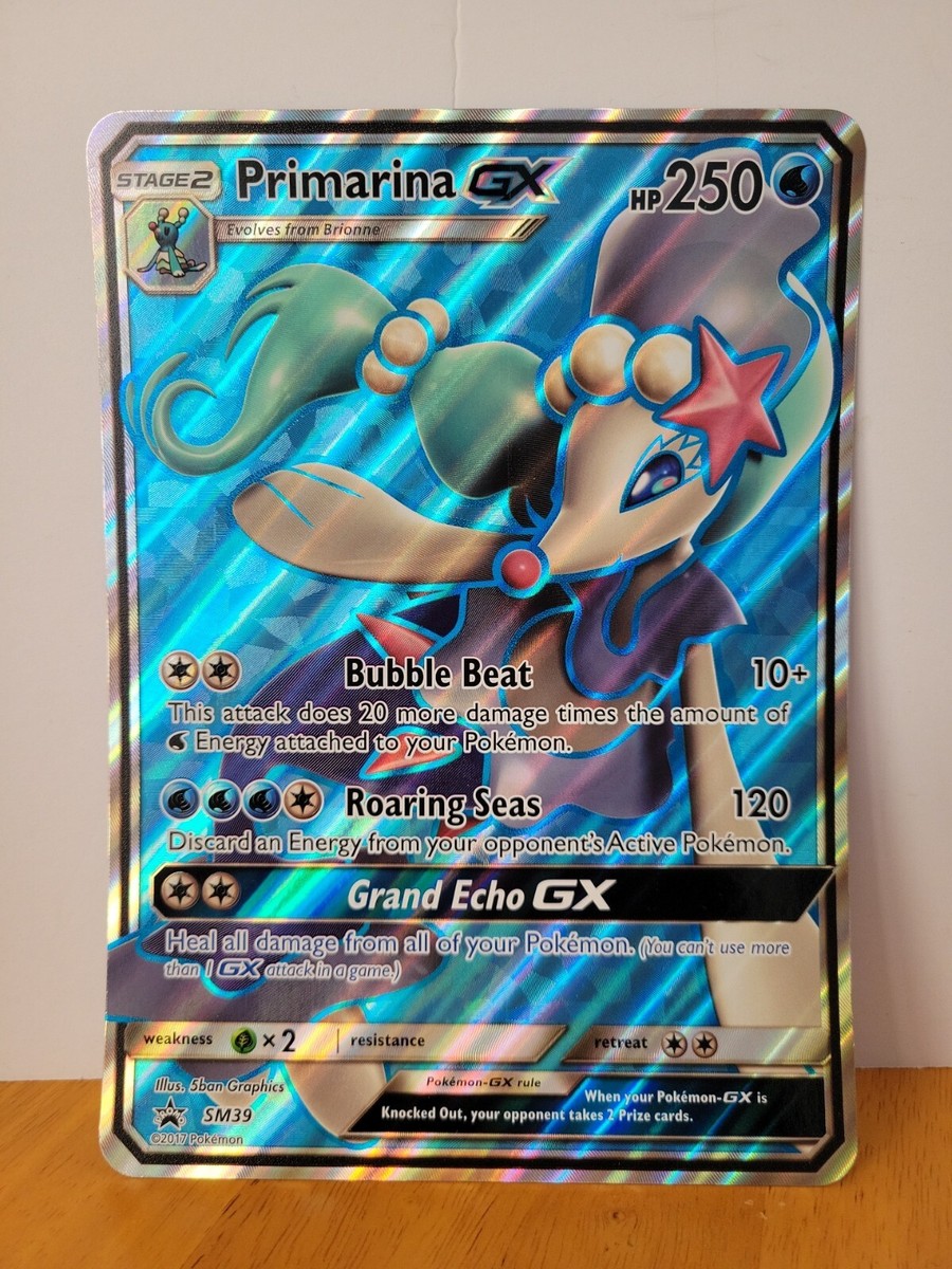 Primarina GX SM39 JUMBO Full Art Black Star Promo Pokemon Card | eBay
