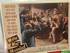 Marilyn Monroe Movie Photos and Lobby Cards set of 2 - We're No Married