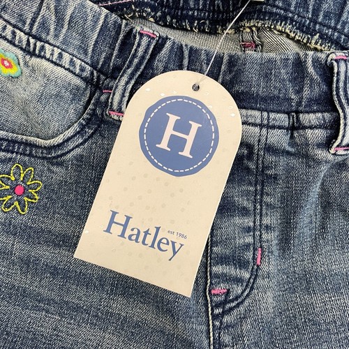 NWT Hatley Denim Jeans Girl's Size 10 Blue Embroidered Skinny Leg Stretch - Picture 5 of 9