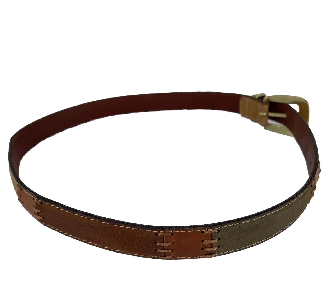Fossil Leather Belt Suede Multicolor Patchwork VT… - image 8