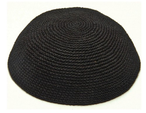 Cappello classico nero cupola ebraica cupola Yarmulke lavorato a maglia Yamaka Kippa knoll - Foto 2 di 6