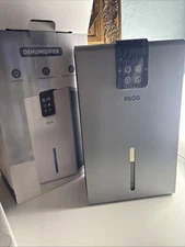 PSOS Quiet Portable Small Dehumidifier w/Auto Shut Off & 7 Colors LED - SEALED!