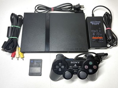 Sony PlayStation2 PS2 SCPH-70000 Charcoal Black Console NTSC-J JP Boxed Tested