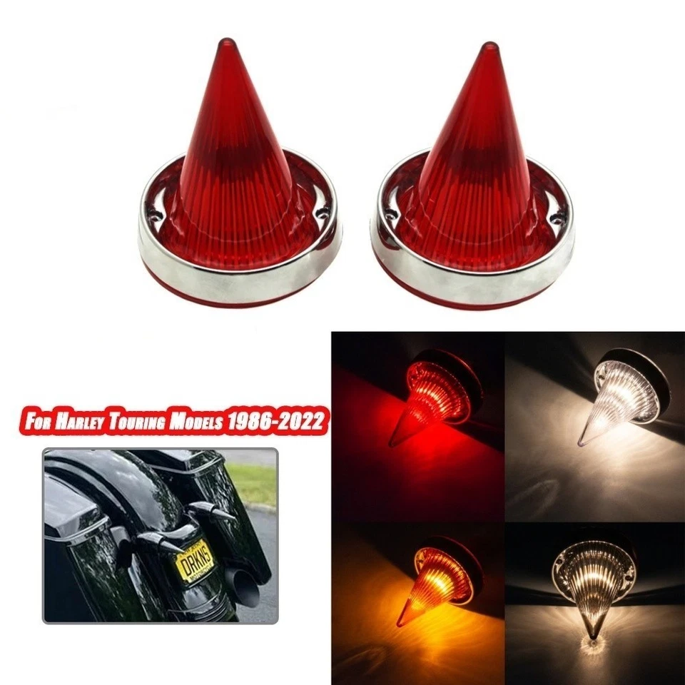 Tampa de lente de luz de seta para Harley Road King Electra Glide FLH 1986-2023 2X - Imagem 2 de 4