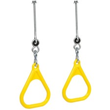 SWING SET STUFF TRAPEZE RINGS WITH HANGERS YELLOW PAIR accessories play 0244