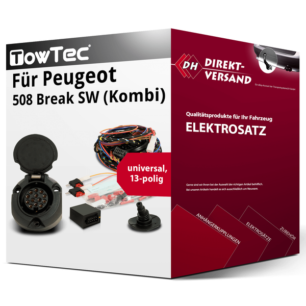 E-Satz 13Polig Universell für Peugeot 508 Break SW (Kombi) 09.2018-Jetzt Neu-image